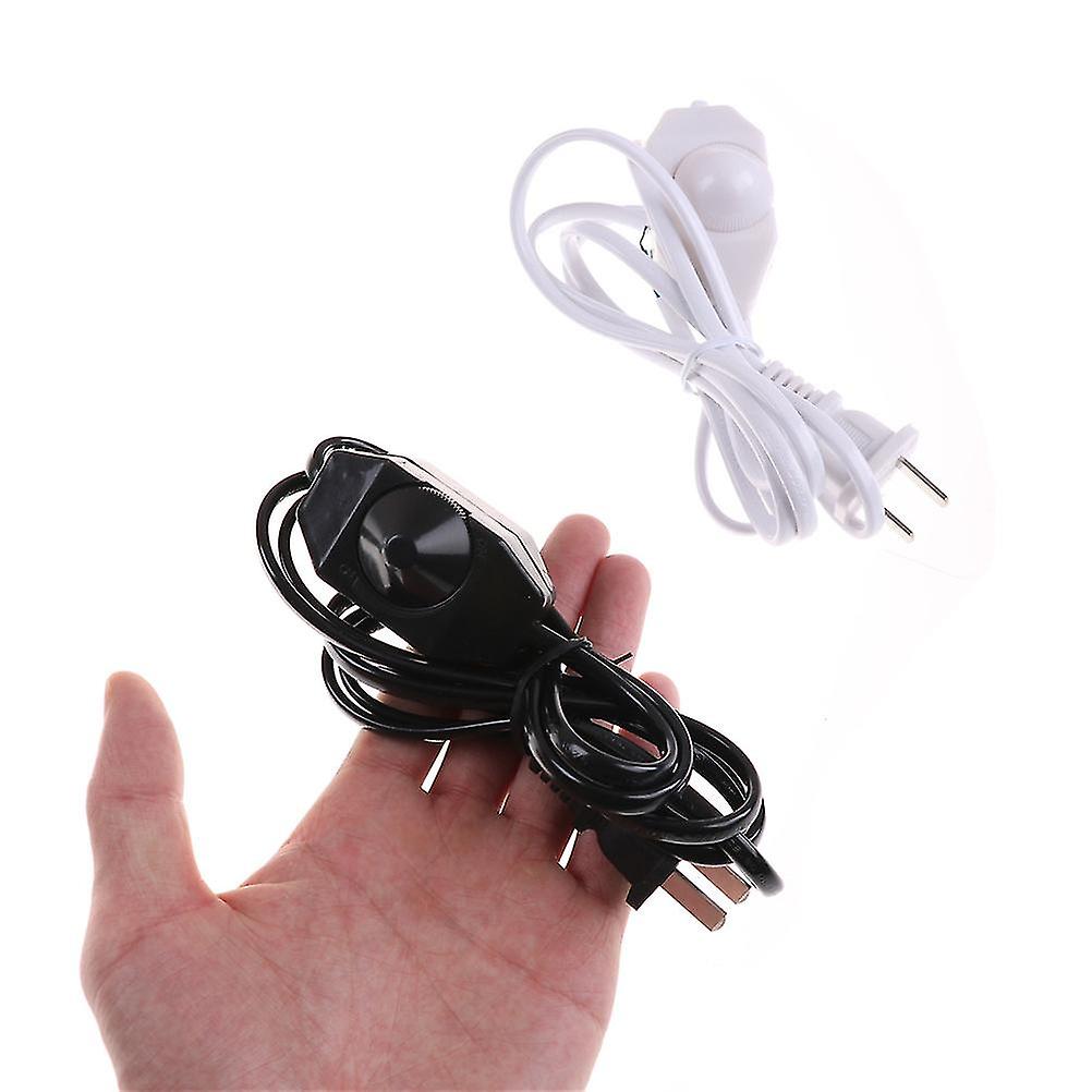 New White/black Lamp Power Cord W Dimmer Switch Ac 220v/110v Us Plug Hfmqv