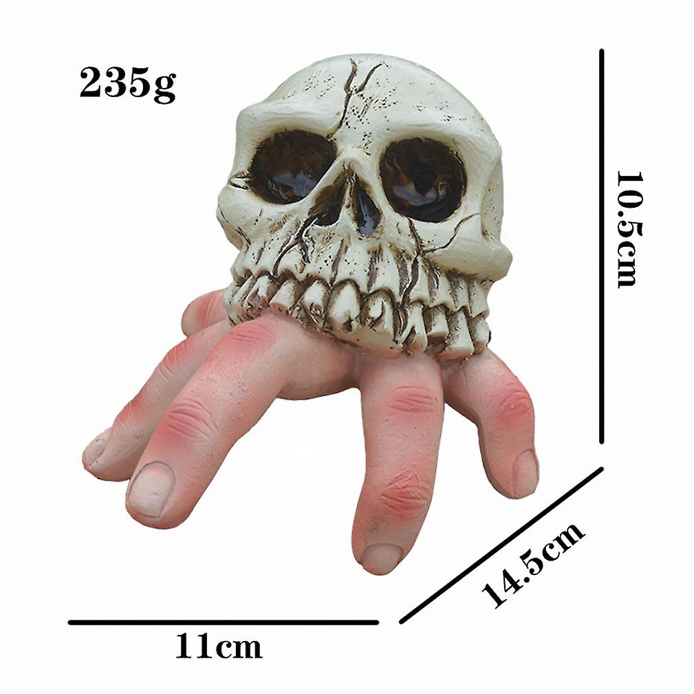 Horror Skull Finger Shell Figurine Sculpture Statue For Home Desktop Decoration Handicraft Bookshelf Ornaments