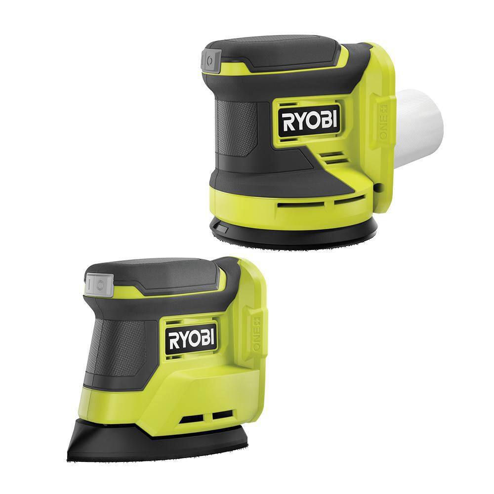 RYOBI ONE+ 18V Cordless 2-Tool Combo Kit with Random Orbit Sander and Corner Cat Finish Sander (Tools Only) PCL406B-PCL416B