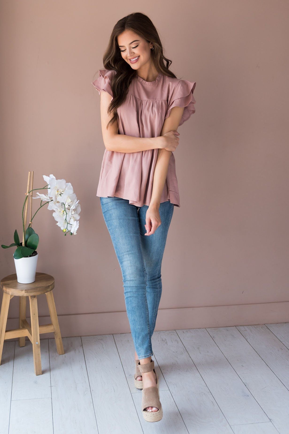 He Has Risen Modest Peplum Blouse