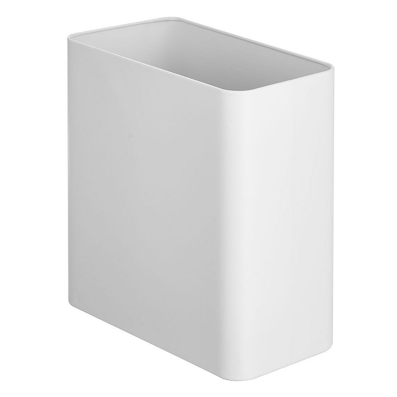 mDesign Stainless Steel Rectangular 2.6 Gal. Bathroom Trashcan