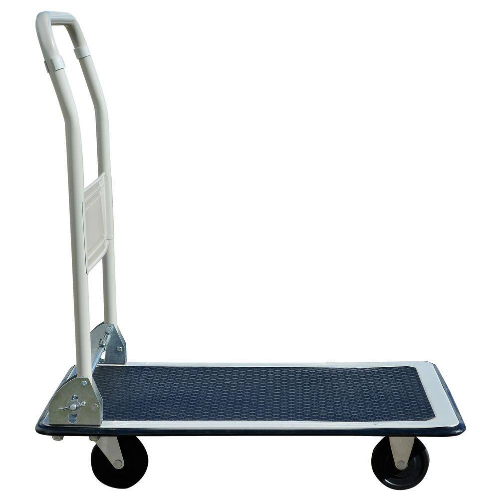 PRO-SERIES 330 lbs. Capacity Steel Folding 4-Wheeled Platform Truck Utility Cart 807639