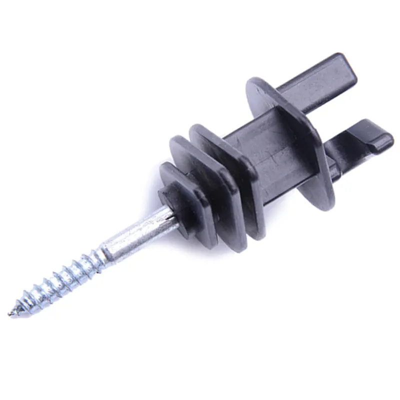 Electric fence wooden post screw in sustainable insulator with UV resistance