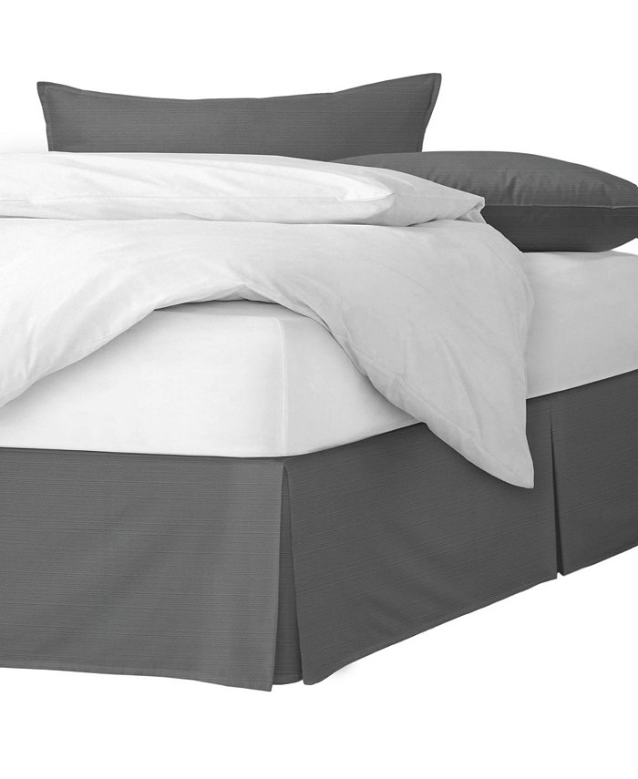 6ix Tailors Fine Linens Nova Charcoal Platform Bed Skirt Queen 15