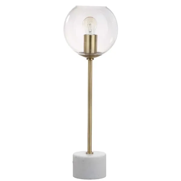 SAFAVIEH Lighting 22-inch Caden Edison Bulb Brass LED Table Lamp - 7