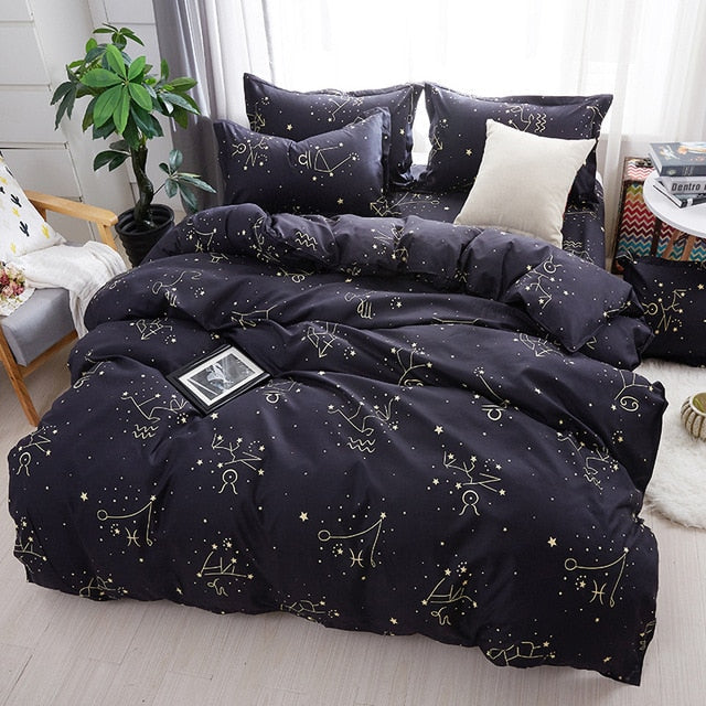 Duvet Cover Flat Bed Sheet Bedding Set