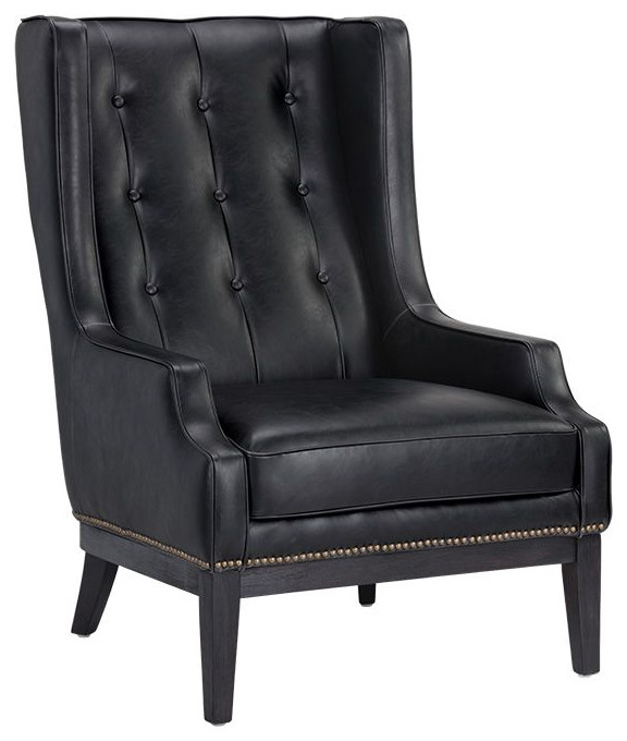 Logan Armchair   Black   Transitional   Armchairs And Accent Chairs   by Virgil Stanis Design  Houzz