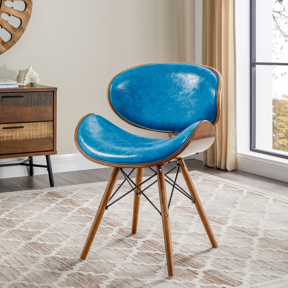 Corvus Madonna Mid century Teal Accent Chair