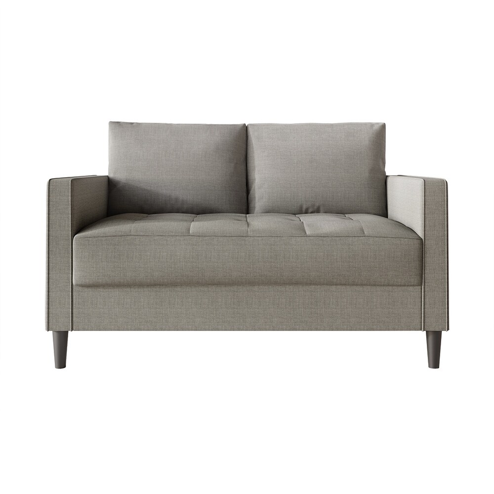 CraftPorch Contemporary Minimalist Linen Upholstered Loveseat