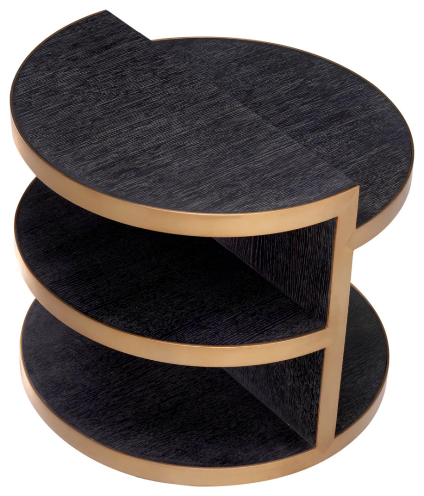 Black Oak Modern Side Table  Eichholtz Nilo   Contemporary   Side Tables And End Tables   by Oroa   Distinctive Furniture  Houzz