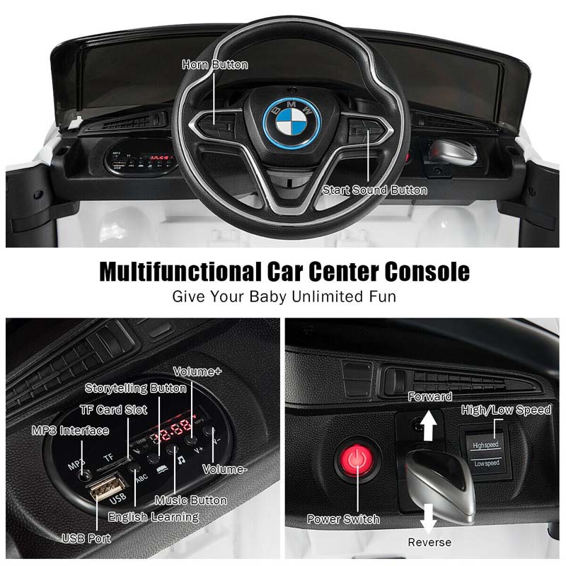 12V Licensed BMW I8 Coupe Kids Ride On Car Battery Powered Electric Vehicle with 2.4G Remote Control