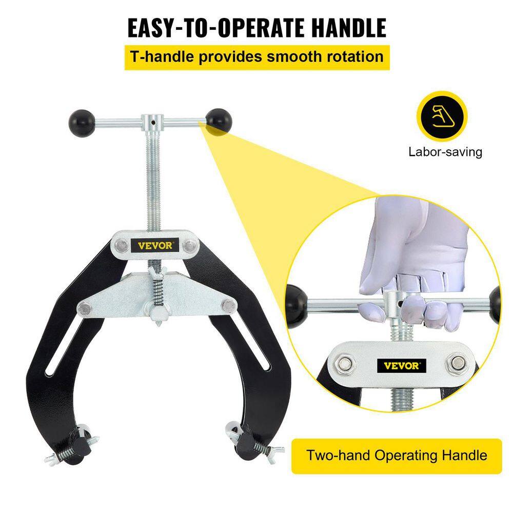 VEVOR Pipe Clamp Fixture 2 in. to 6 in. Capacity Clutch Clamp Set High Strength Steel with Quick Acting Screws for Alignment HJDGQYCBDD2-6SEUMV0