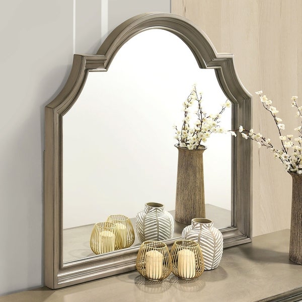 Furniture of America Aalia Antique Warm Grey 7-Drawer Dresser Mirror - - 35633883