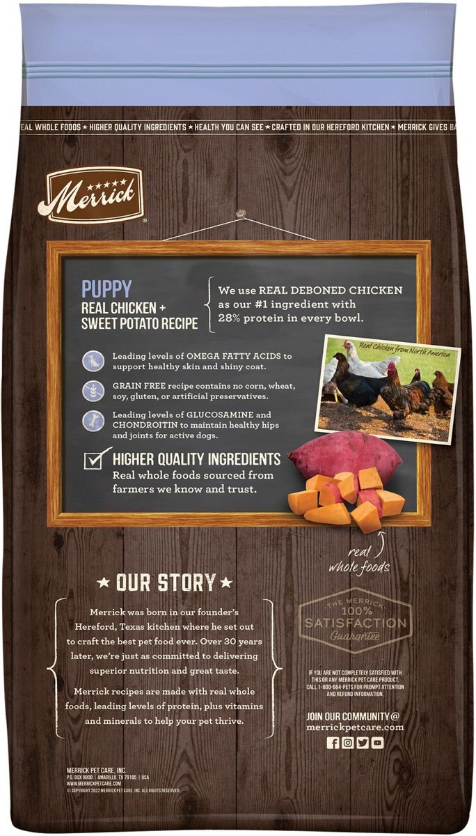 Merrick Grain-Free Puppy Chicken and Sweet Potato Recipe Dry Dog Food