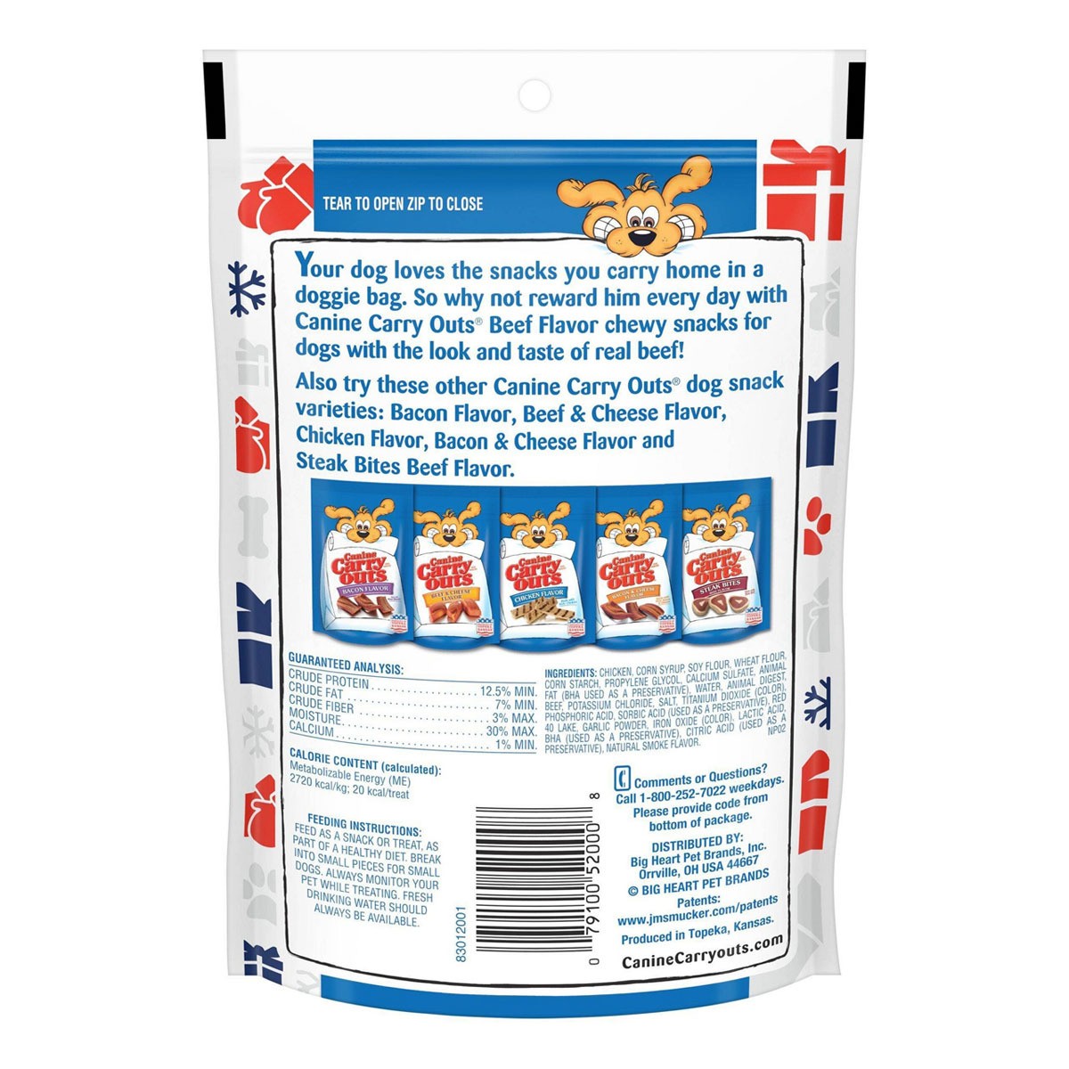 Canine Carry Outs Beef Flavor Dog Treats