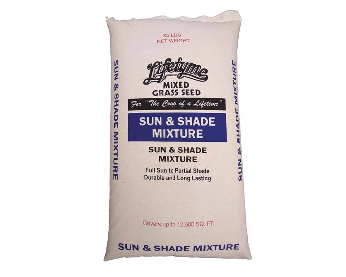 Lifetyme Sun  Shade Mix Grass Seed， 25 lb. Bag - 25LBMIXED