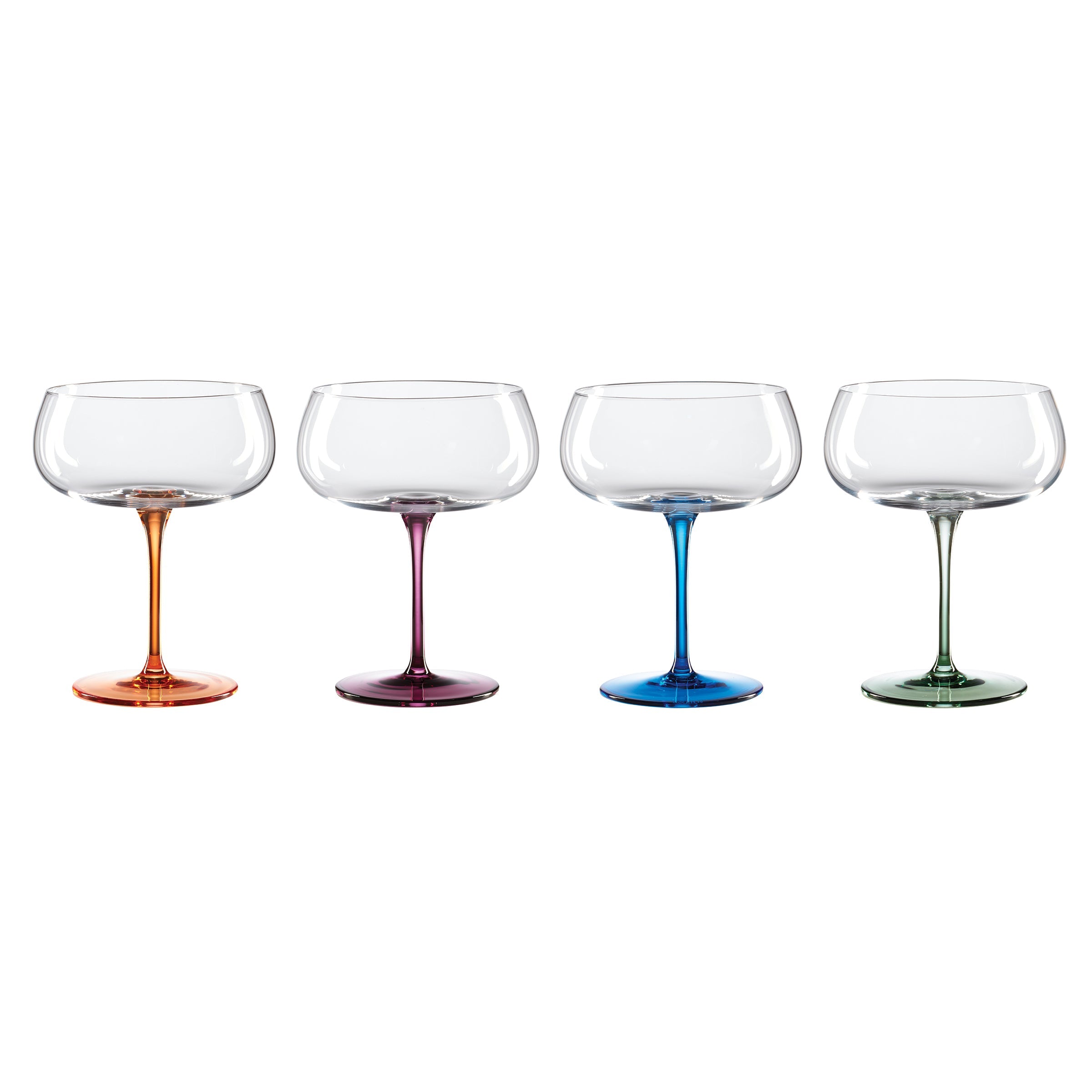 Bottoms Up Cocktail Glasses, Set Of 4