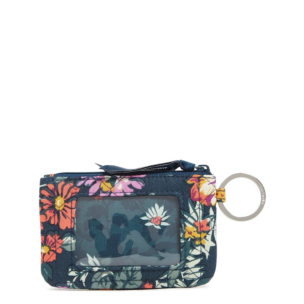 Vera Bradley  Zip ID Case in Fresh-Cut Floral Green