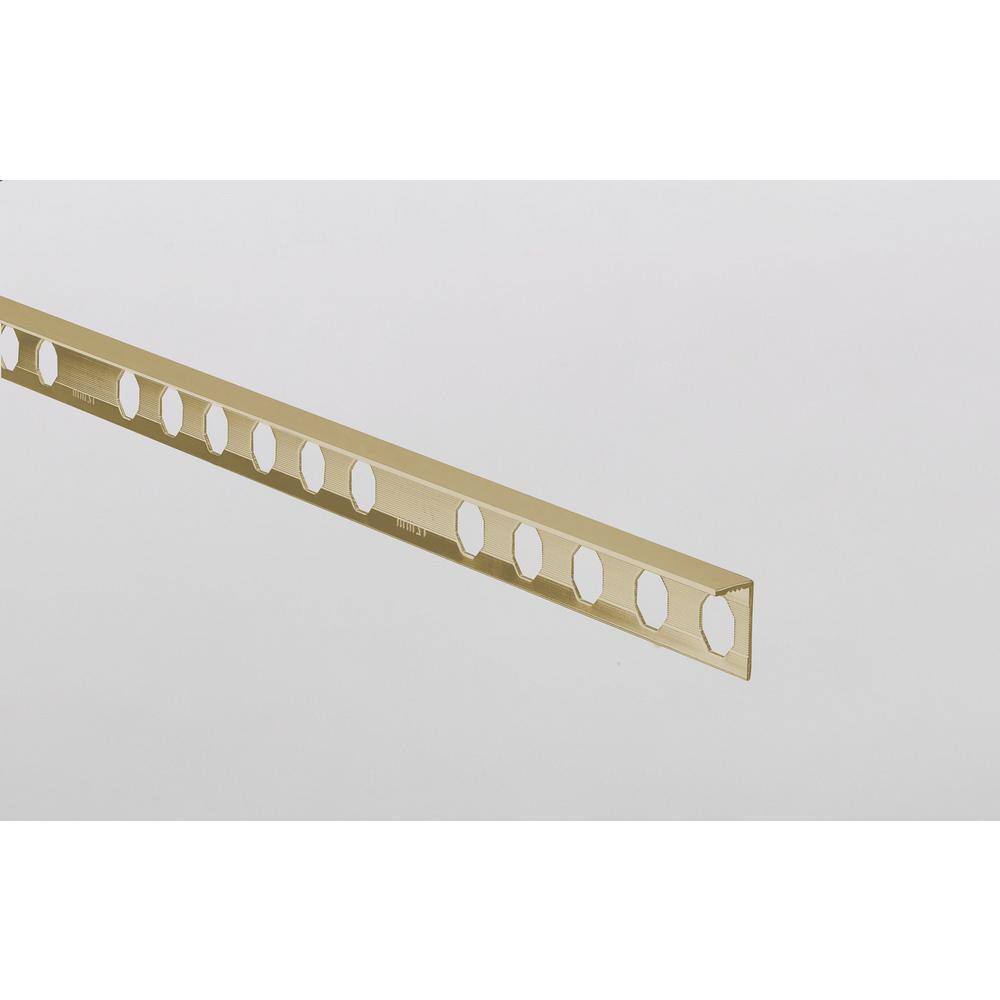 EMAC Novosuelo Bright Gold 38 in. x 98-12 in. Aluminum Tile Edging Trim NLA2238