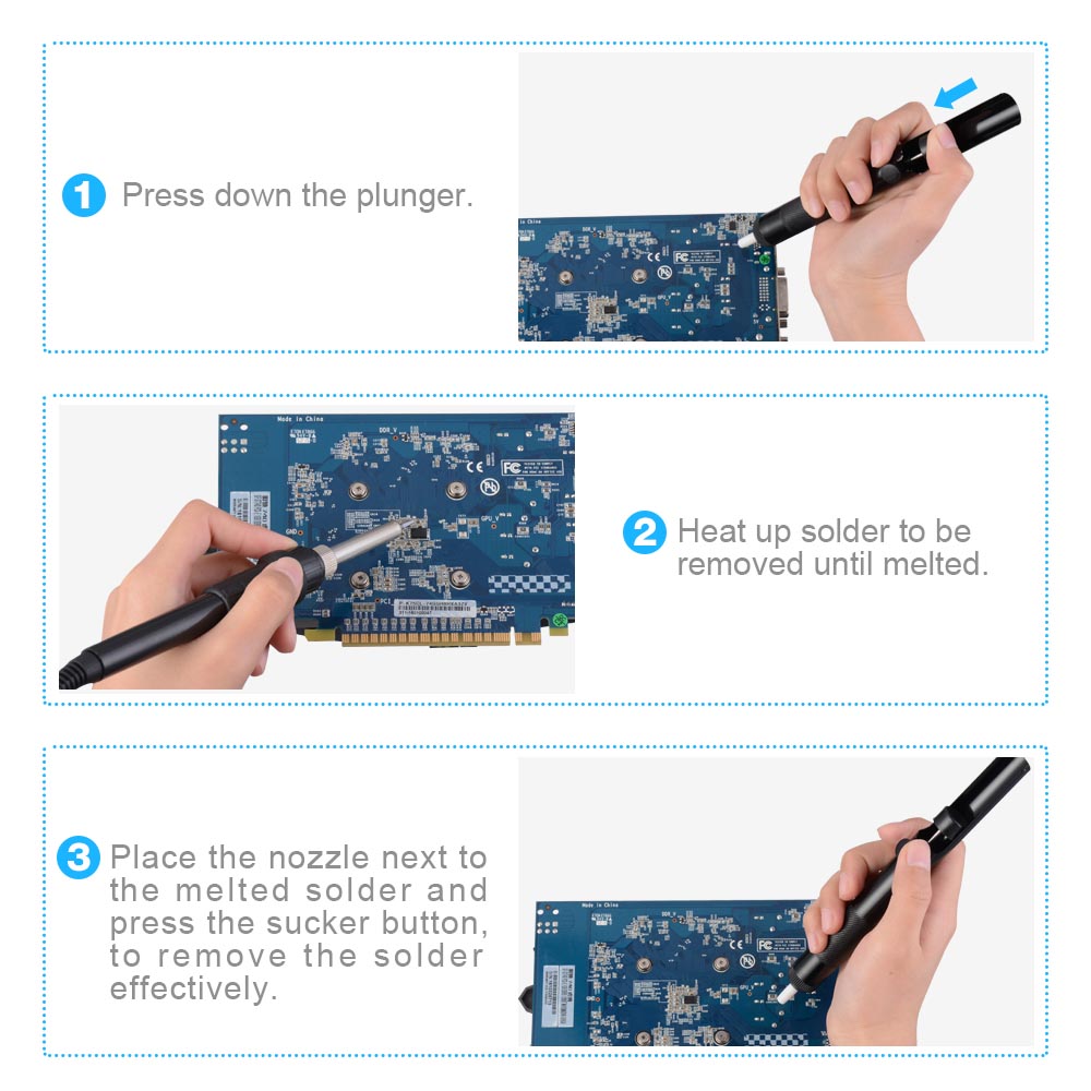 Yescom Solder Sucker Solder Removal Tool Desoldering Pump