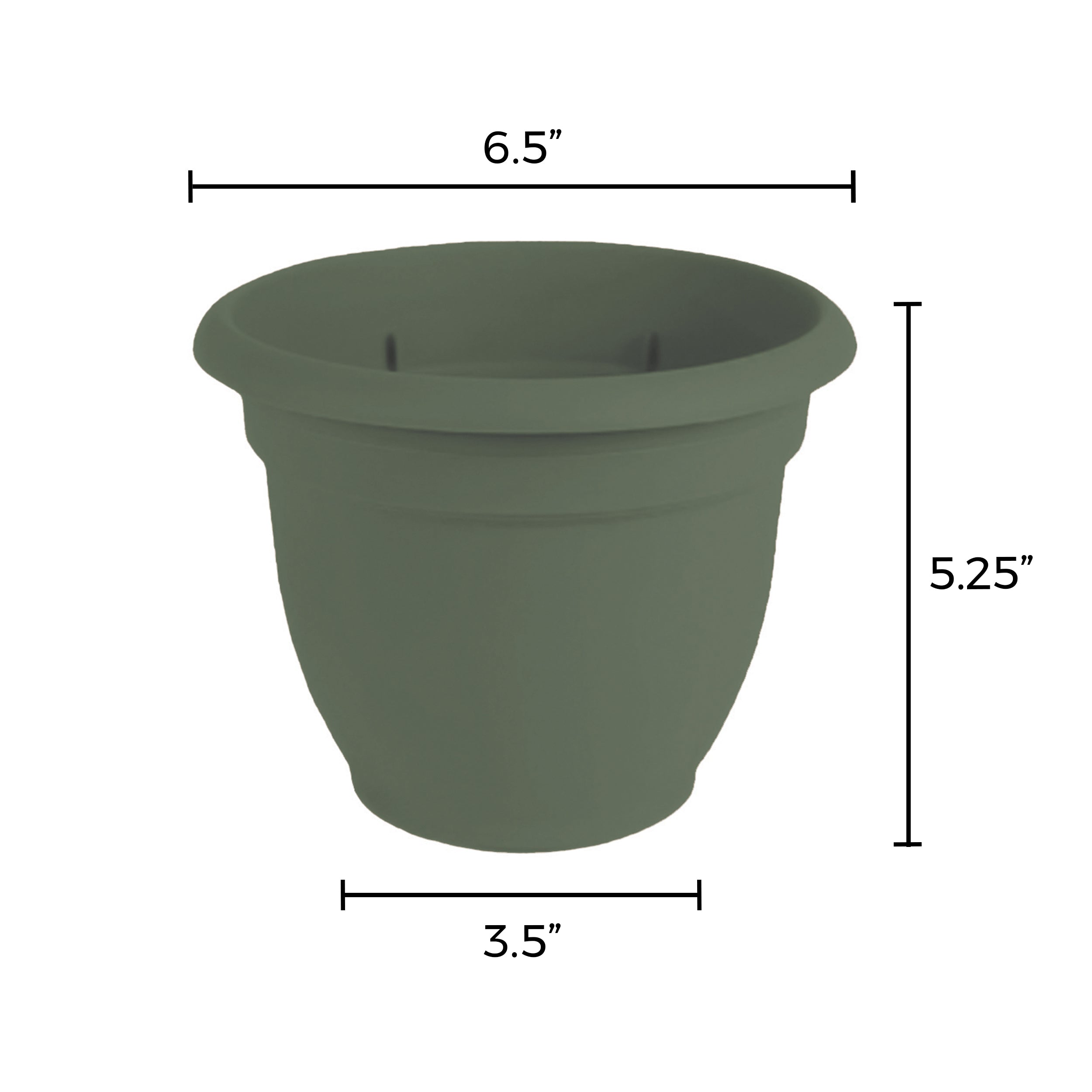 Bloem Ariana Self Watering Planter 6.5 x 5.25 Plastic Round Living Green