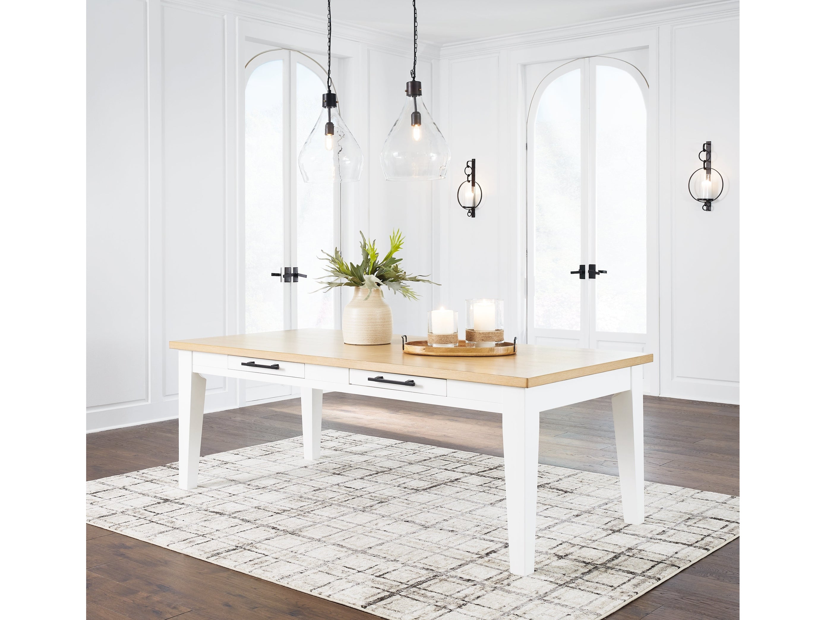 (Online Special Price) Ashbryn White/Natural Dining Table