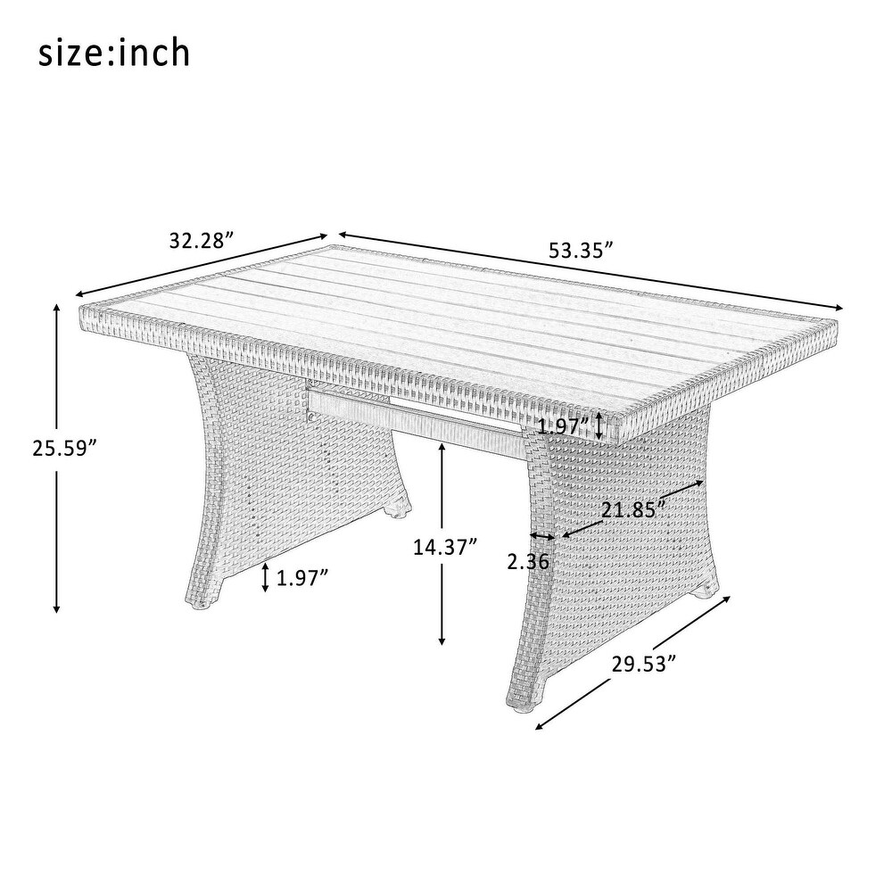 Outdoor Patio Furniture Set 4 Piece Conversation Set