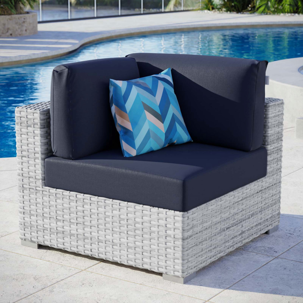 Convene Outdoor Patio Corner Chair   Tropical   Outdoor Lounge Chairs   by ShopFreely  Houzz