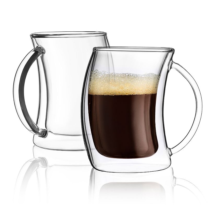 JoyJolt Double Wall Espresso 5.4-oz. 4-pc. Glass Set