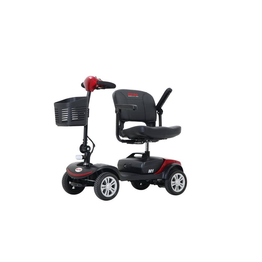 TIRAMISUBEST 44 in. L x 20 in. W x 36.6 in. H Outdoor Compact Mobility Scooter in Red W42XY926582