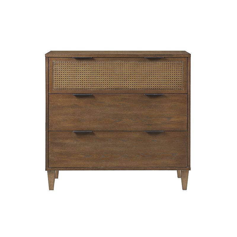 Madison Park Allen Cane and Wood 3-Drawer Storage Dresser