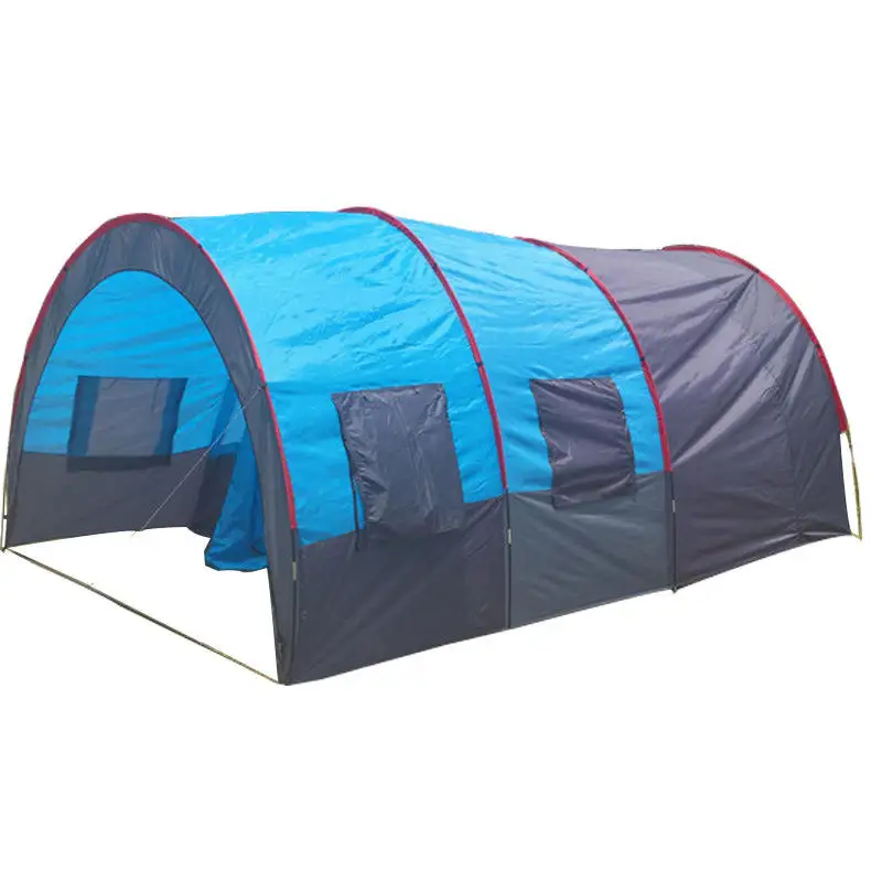 Water Proof Large Space Ultralight Two room Tunnel Family Tent  Outdoor For Camping