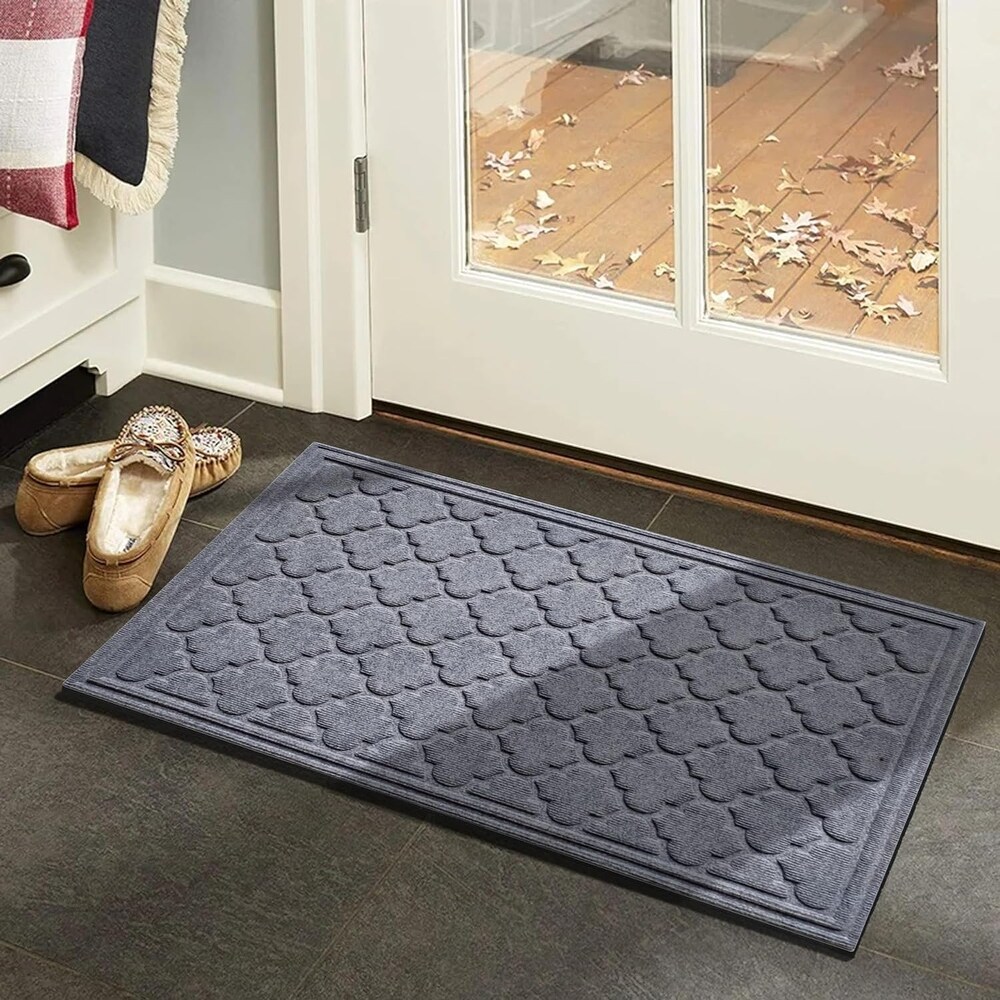 A1HC New  Weather Superior Dirt and Moisture Absorbing Polypropylene Door Mat with Non Slip Backing for Inside Outside Use