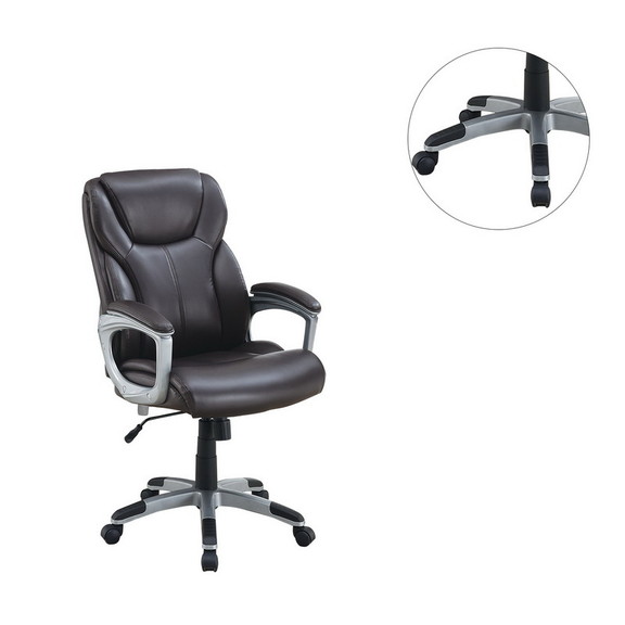 Adjustable Height Office Chair with PU Leather  Br...