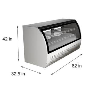 Koolmore 82 in. Stainless-Steel and Glass Deli Display Refrigerator - 32 Cu Ft. DRC32C-SS