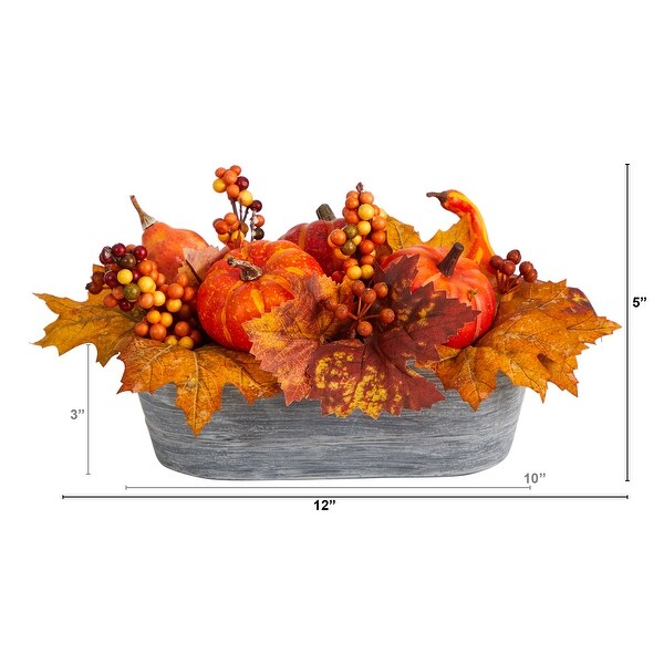 12 Fall Pumpkin and Berries Autumn Arrangement