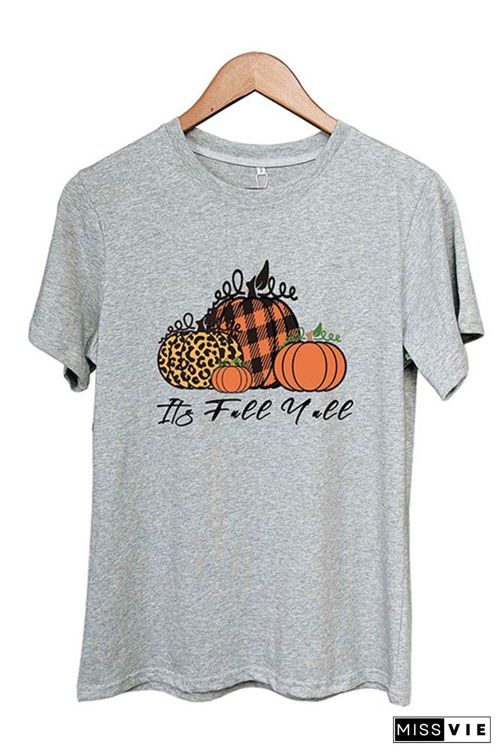 Pumpkin Fall Y'all Shirts Women Graphic Tees Wholesale