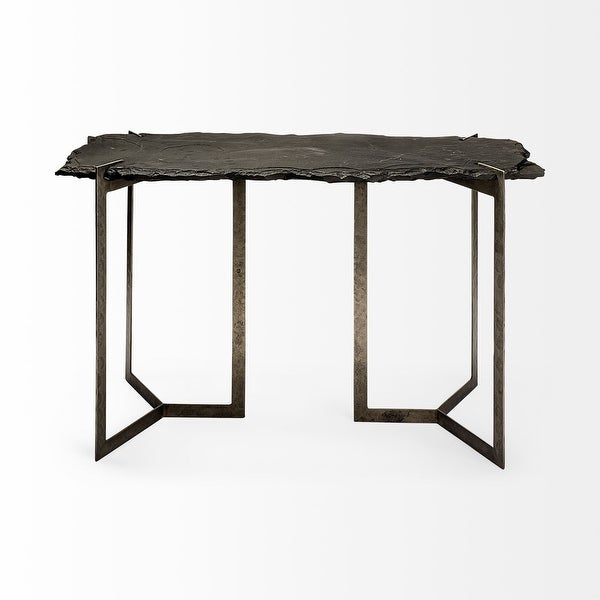 Shale I Black Slate Side Table