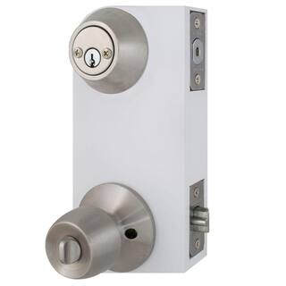 Defiant Brandywine Stainless Steel Entry Knob and Double Cylinder Deadbolt Combo Pack B86L2B