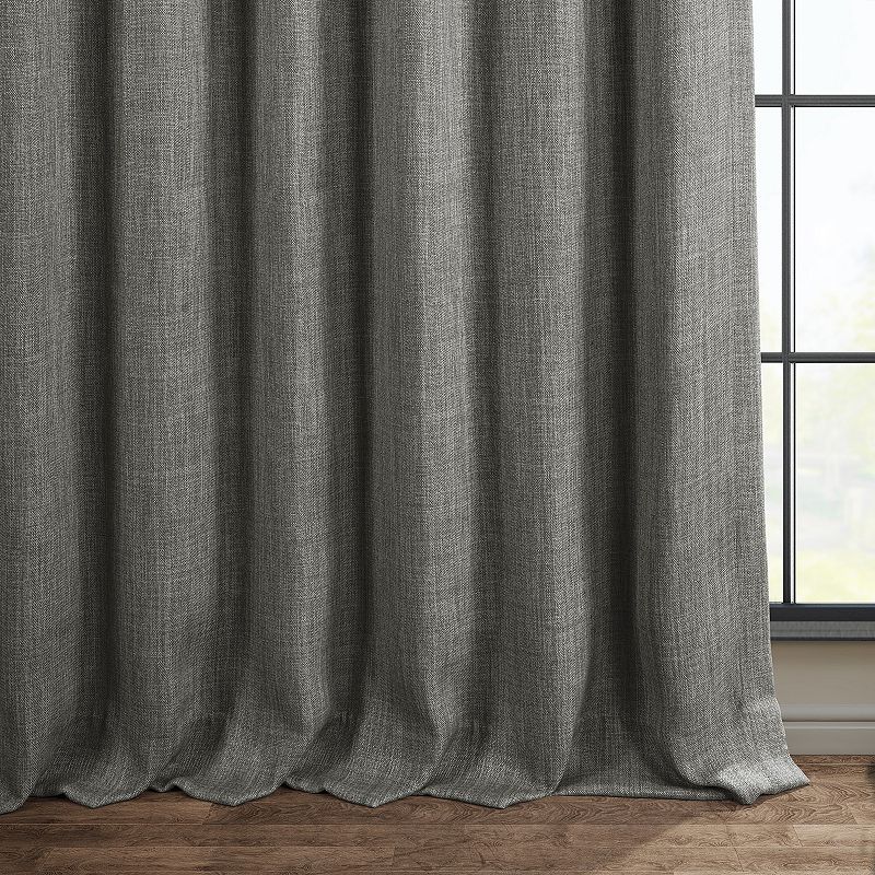 EFF Faux Linen Blackout Window Curtain