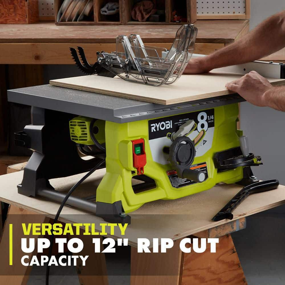 RYOBI 13 Amp 8-1/4 in. Compact Portable Corded Jobsite Table Saw (No Stand) RTS08