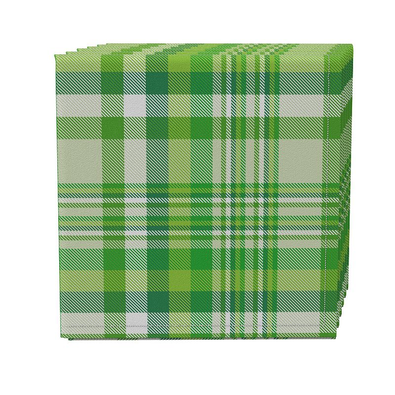 Napkin Set of 4， 100% Cotton， 20x20， Plaid 12