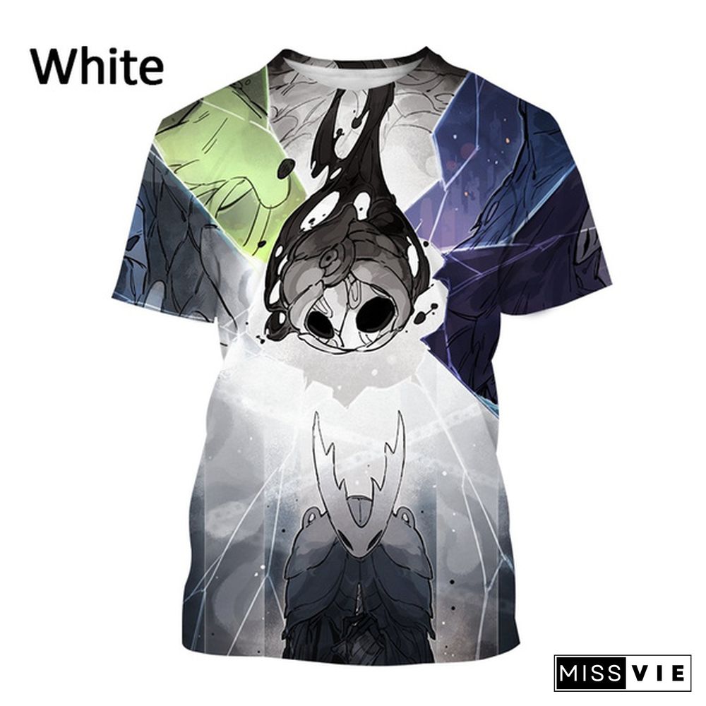 New Hollow Knight Cool Printed Short-sleeved T Shirt Men's Fashion Game T Shirt Casual Harajuku Streetwear Top