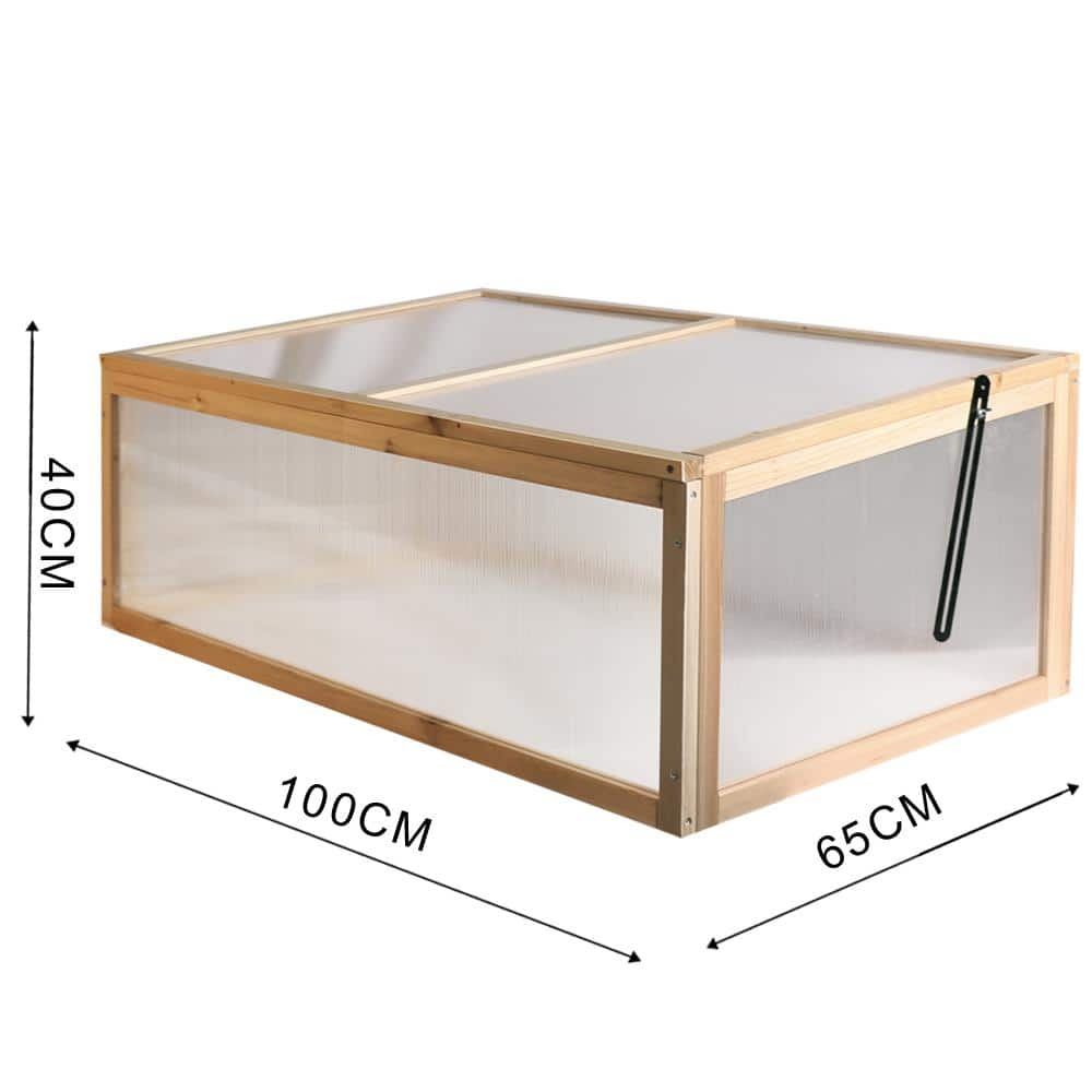 Greenhouse Mini Nursery Vented Garden Planter Plant Cover Wood Top Opening Door Cold Frame 392515 BT-GRNHUS-39X25X15