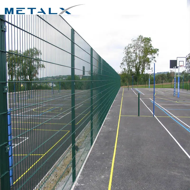 Metalx fencing factory supply galvanized and pvc coated double horizontal wire mesh fence 868/656 fence panels