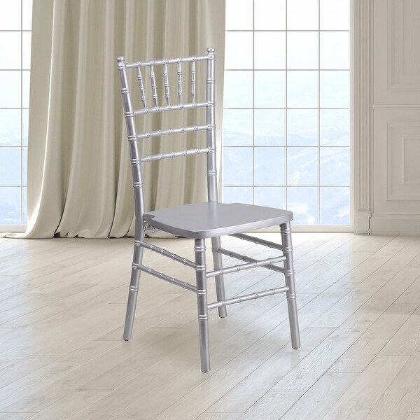 HERCULES Series Silver Wood Chiavari Chair