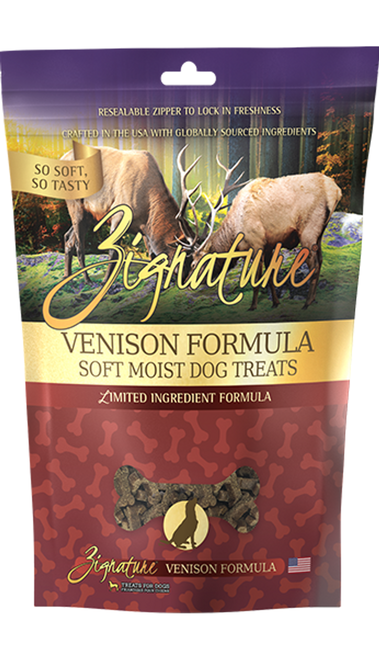 Zignature Venison Soft Moist Treats， 4oz