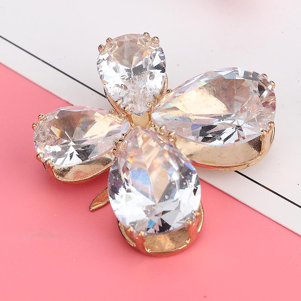 1 Pair Shoes Appliques Crystal Glass Rhinestone Alloy Clothes Sewing Decoration Bag Supplies1 Pair