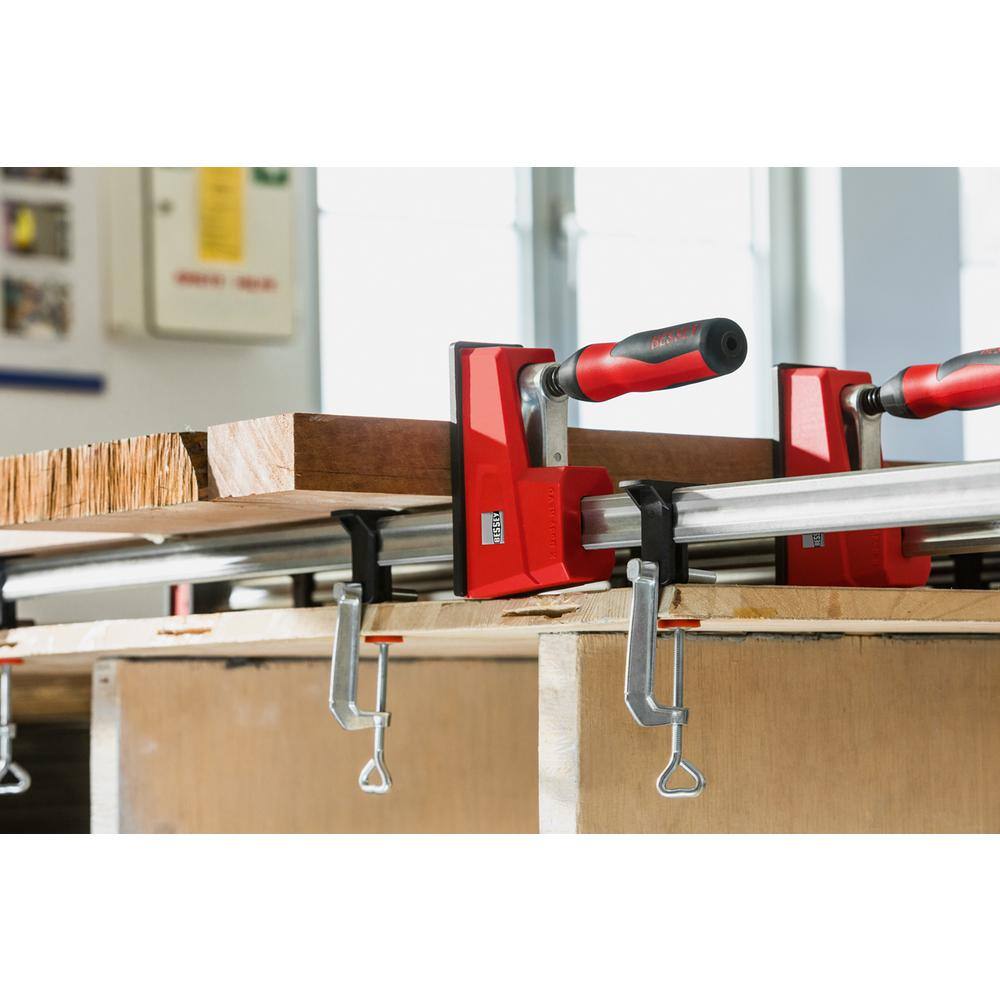 BESSEY K-Body REVOlution (KRE) 50 in. Capacity Parallel Clamp with Composite Plastic Handle and 3-34 in. Throat Depth KRE3550