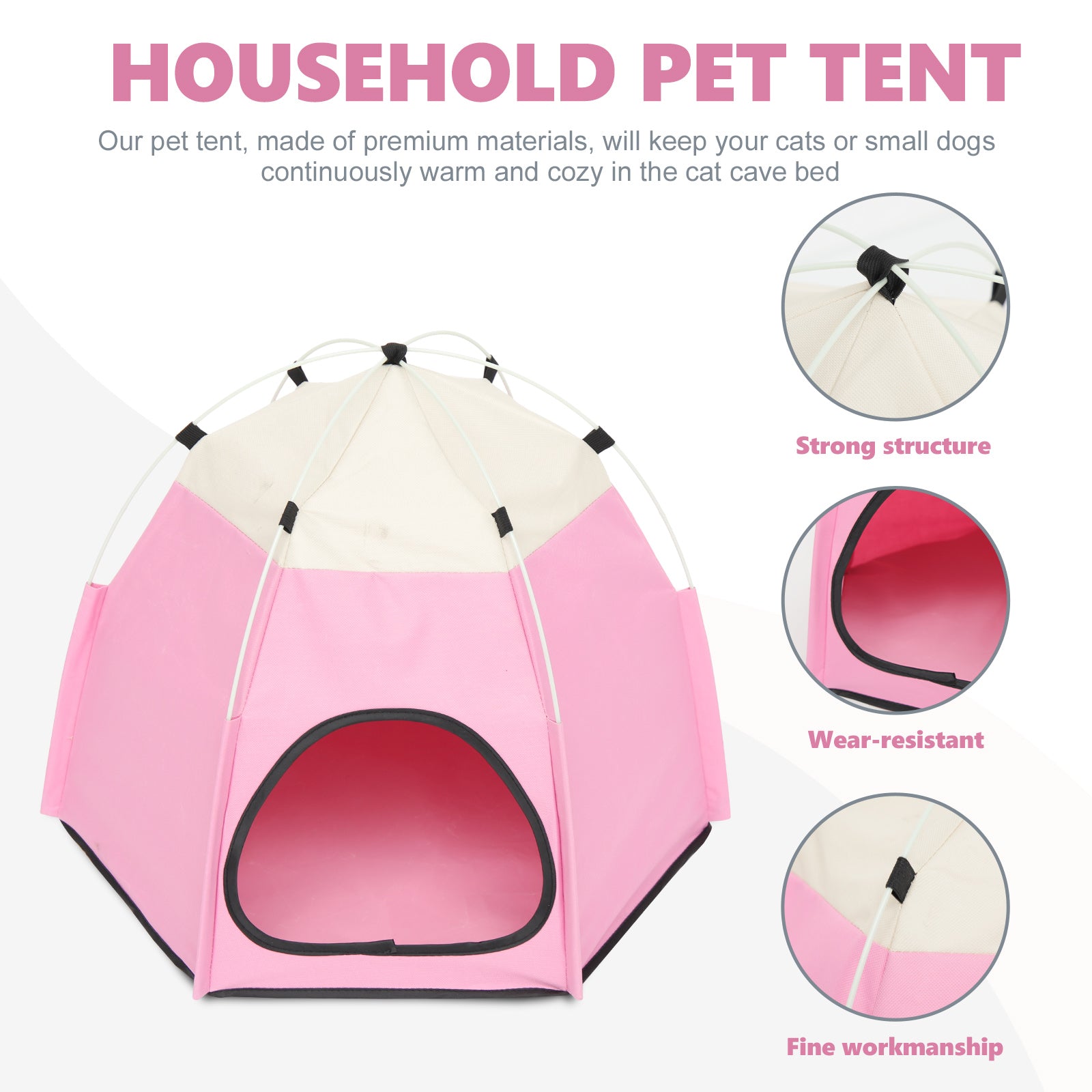 Tent Pet Dog Cat House Sleeping Bed TentIndoor Kittendecorative Adorable Household Comfortable Play Napping Foldable